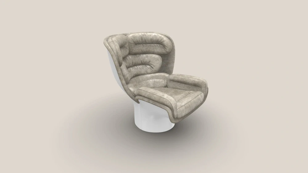 Elda Chair bílá/béžová