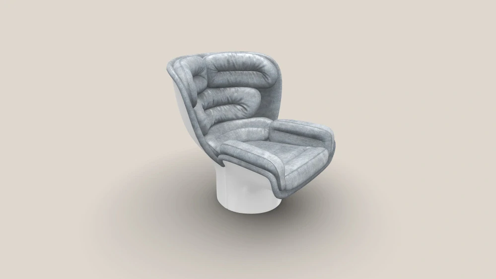 Elda Chair bílá/šedo-modrá