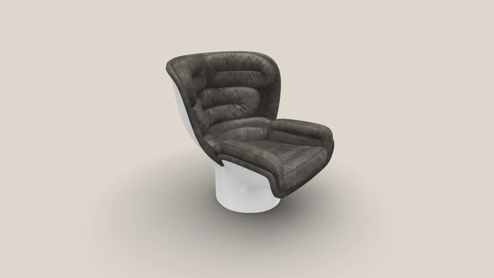 Elda Chair bílá/hnědo-černá