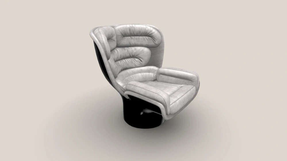 Elda Chair černá/šedý samet