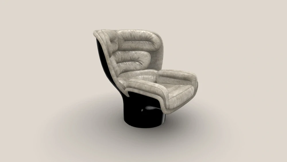 Elda Chair černá/béžová