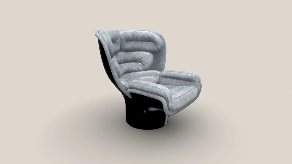 Elda Chair černá/šedo-modrá