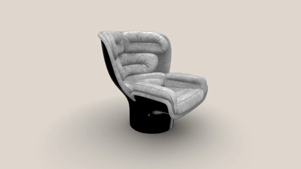 Elda Chair černá/světle-šedá