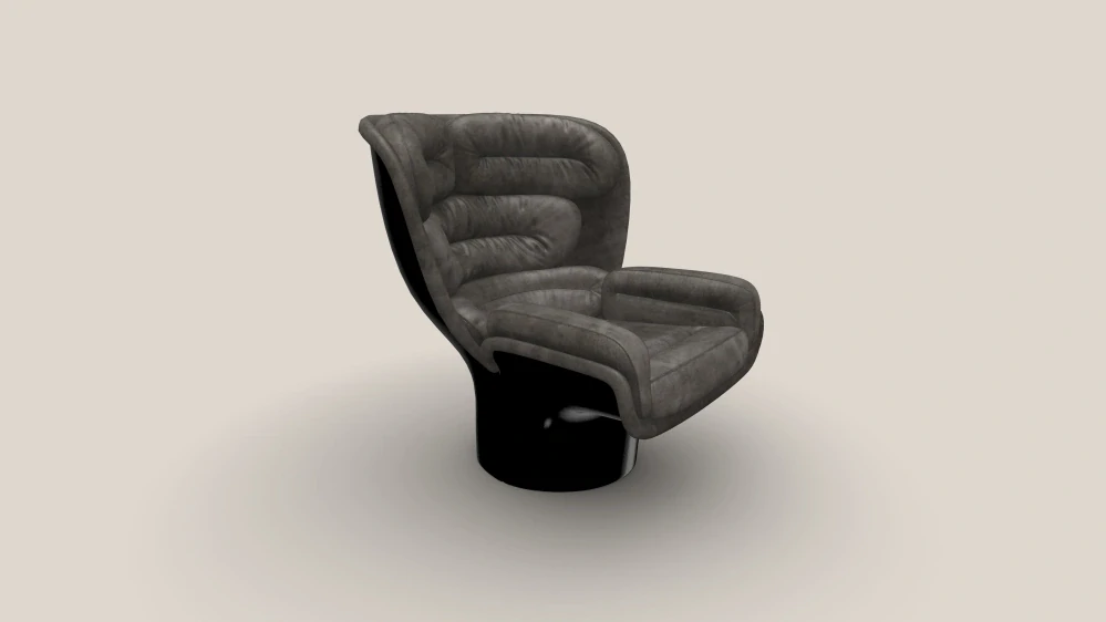 Elda Chair černá/hnědo-černá