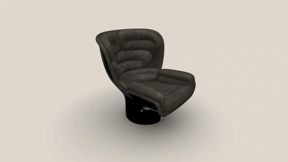 Elda Chair černá/hnědo-černá broušená kůže