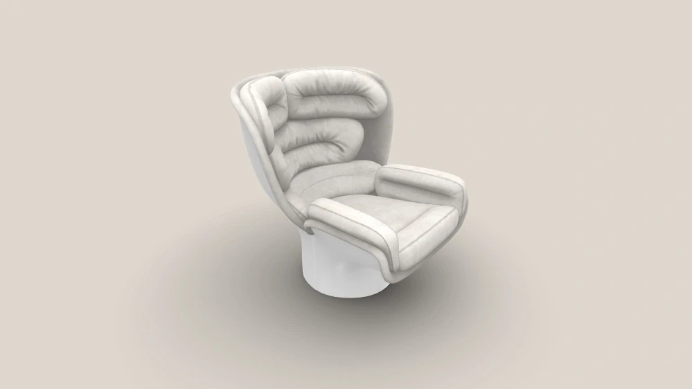 Elda Chair bílá/bílá broušená kůže