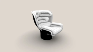 Elda Chair černá/bílá kůže