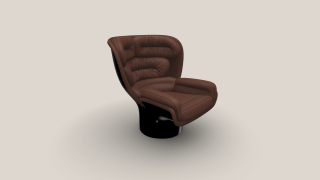 Elda Chair černá/hnědá kůže