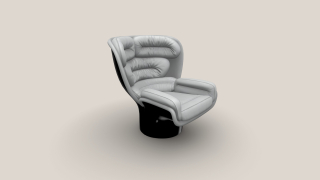 Elda Chair černá/světle-šedá kůže