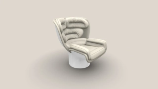Elda Chair bílá/béžová kůže