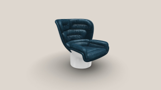 Elda Chair bílá/zeleno-modrý samet
