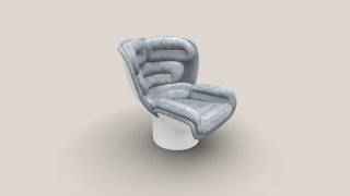 Elda Chair bílá/šedo-modrá