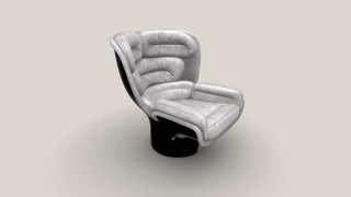 Elda Chair černá/šedý samet