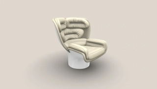 Elda Chair bílá/slonová kost kůže