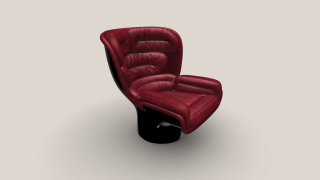 Elda Chair černá/vínový samet