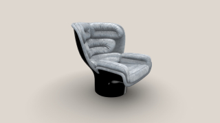 Elda Chair černá/šedo-modrá