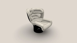 Elda Chair černá/teplá-bílá broušená kůže