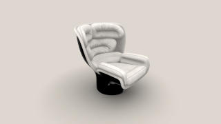 Elda Chair černá/bílá broušená kůže