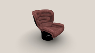 Elda Chair černá/vínová broušená kůže