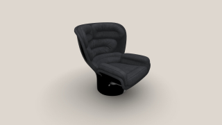 Elda Chair černá/černá broušená kůže