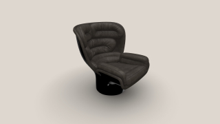 Elda Chair černá/hnědo-černá broušená kůže