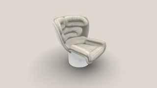 Elda Chair bílá/teplá-bílá broušená kůže
